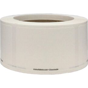 InStockLabels Dissolvable Blank Labels for Food Storage, 2" x 3", Pack of 500