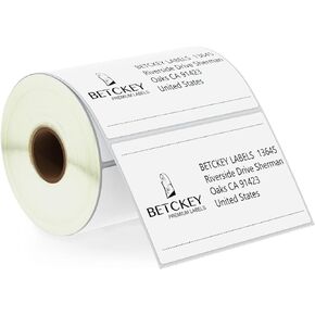 BETCKEY - 4" x 2.5" (102 mm x 64 mm) Shipping & Multipurpose Labels Compatible with Zebra & Rollo Label Printer,Premium Adhesive & Perforated [10 Rolls, 6200 Labels]
