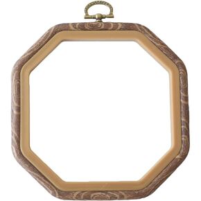 ULTNICE Cross Stitch Hoop Octagon Embroidery Hoops Imitated Wood Embroidery Circle Art Craft Embroidery Frame