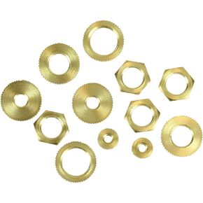 Orrco Locknuts Assorted Solid Brass (Model: 60168), 12 Each Set