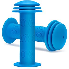 Bike Handle Grips - Non-Slip Rubber Bicycle Handlebar Grips for Kids Girls Boys Bikes, Mountain Bikes, Road Bikes, Beach Cruiser Bikes, Scooters (Blue)