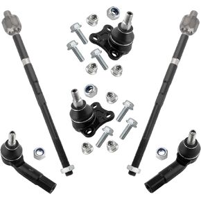EV400 ES3524 ES3525 K90355 K90357 Front Lower Suspension Ball Joints Inner & Outer Tie Rod Ends Fits for Volkswagen Beetle 1999-2010 Golf 2000-2005 Jetta 2000 2001 2002 2003 2004