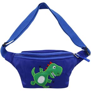 Kids Baby Boys Girls Fanny Pack Cartoon Dinosaur Purse Waist Pack Belt Bum Bag for Travel,Hiking,Sports (B-Green)