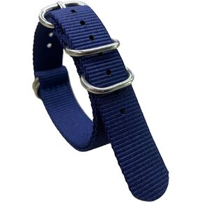 Nylon Watch Band 15mm Ballistic Nylon Multicolor Replacement Watch Straps with Stainless Steel Buckle