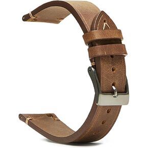 Leather Watch Bands Quick Release Genuine Leather Watch Straps for Men Women- 18mm 20mm 22mm