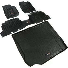 Rugged Ridge | Floor Liner, Front/Rear/Cargo | 12988.01 | Fits 2007-2010 Jeep Wrangler JKU 4-Door