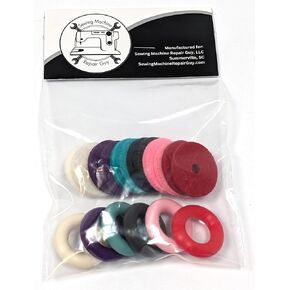 Sewing Machine Repair Guy, Bobbin Winder tire Set of 6 Colors, Dark Gray, Antique White, Purple, Pink, Red, Antique Turquoise
