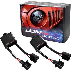 iJDMTOY H4-To-H13 Compatible With Jeep Wrangler JK Anti-Flicker Decoders Fit Any 7-Inch Round LED Light Systems