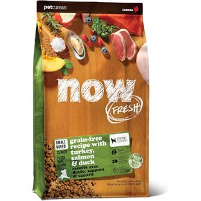 Now Fresh Dry Dog Food for Small Breed Seniors, Turkey, Salmon and Duck Recipe, 3.5 lbs - Grain Free, Senior Dog Food, Made with Real Meat and Fish for Small and Mini Breeds