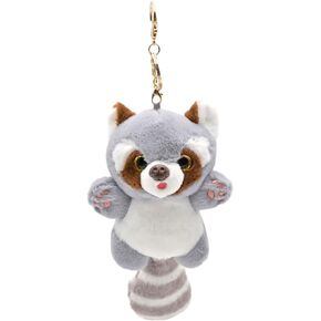 Plush Raccoon Keychain Stuffed Animals Key Chains Backpack Ornaments Pendant Key Ring