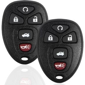 Remote Key Fob Replacement Compatible with 2006-2013 Chevy Chevrolet Impala/ Monte Carlo/ Buick Lucerne/ Cadillac DTS Car Keyless Entry Remote Start 5 Buttons, OUC60270, OUC60221