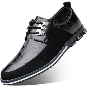 Veslexth Men's Loafer Dress Shoes Fashion Casual Lace-Up Walking Sneakers Comfortable Business Work Sport Shoes