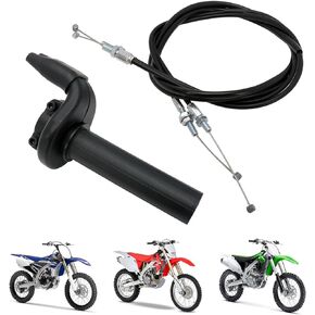 Dirt Bike Throttle Assembly with Throttle Cable Motorcycle Push Pull Throttle Universal for YZ WR 250F 426F 450F CRF 150R 450R 450X 250X KX 250F 450F RMZ 250 KLX450F YFZ450 TRX450R