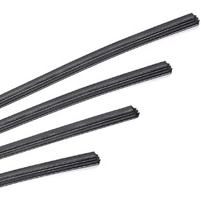 ZKFAR 4 PCS Windshield Wiper Blade, 24 Inches Universal Car Wiper Blade, Silicone Frameless Windshield Wiper Blade Refills for Most Cars Buses Vans Trucks (Black)