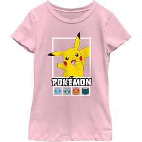 Fifth Sun Pokemon Squares Team Girls Short Sleeve Tee Shirt