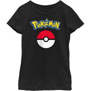 Pokemon Logo Outline Girls Short Sleeve Tee Shirt