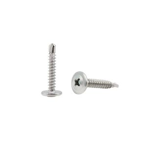 #8×1/2" Sheet Metal Self-Tapping Screws Stainless Steel 410 Phillips Truss Head Wood Screws Modified Truss Head Self Driller Sheet Metal Tek Screws, 100PCS