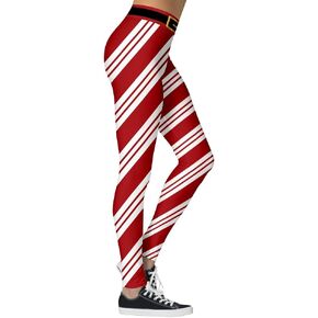 GLUDEAR Women's Ugly Christmas Holiday Leggings High Waist 3D Print Xmas Soft Legging