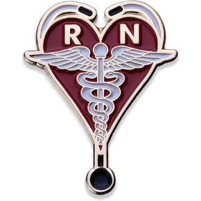 Registered Nurse Lapel Pin - RN Emblem Pin - Work That Saves - Great Gift for Nurses - Hat, Bag Pins