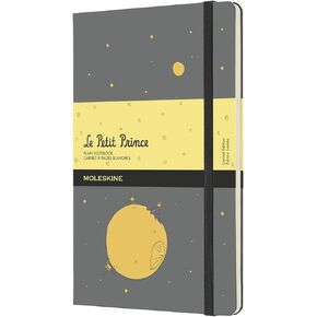 Moleskine Limited Edition Le Petit Prince, Cahier Journal, Plain/Blank & Hard Cover Notebook, Ruled/Lined, Collector's Box, Moon