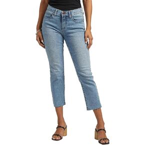 JAG Women's Ruby Mid Rise Straight Cropped Jeans