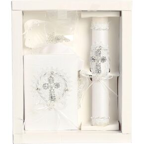 Candle Baptism Candle Set Girl Catholic Baptism Candle Set for Boys baptismal Candles kit Bible Sets Girls boy Decorations