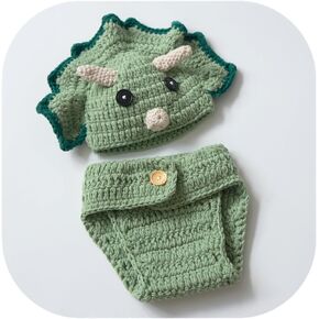 Newborn Photography Props Crochet Dinosaur Outfit in Kuwait
