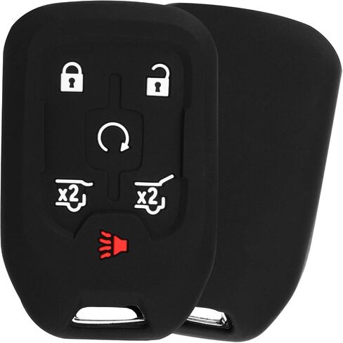 KeyGuardz Keyless Entry Remote Car Smart Key Fob Outer Shell Cover Soft Rubber Protective Case for Suburban Tahoe Yukon HYQ1AA in Saudi Arabia