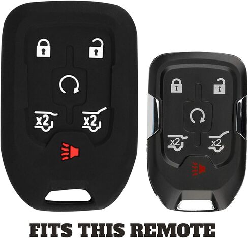 KeyGuardz Keyless Entry Remote Car Smart Key Fob Outer Shell Cover Soft Rubber Protective Case for Suburban Tahoe Yukon HYQ1AA in Saudi Arabia