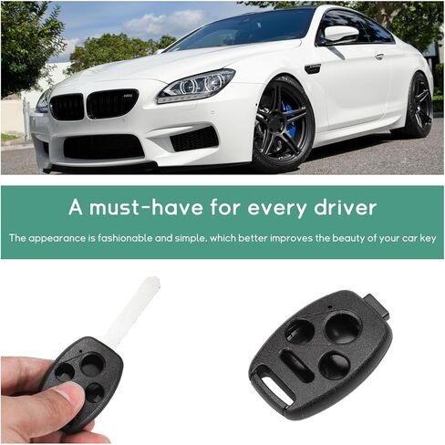 Augeny 2PCS Replacement Key Fob Case Shell, No Cutting Required Car Key Fob Keyless Entry Remote Shell Case for 2003-2012 Accord/ 2006-2013 Civic EX/ 2009-2015 Pilot/ 2005-2006 CR-V (2+1 Hole) in Kuwait