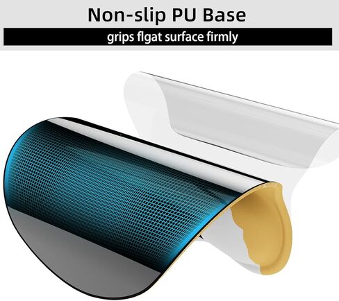 Black Mouse Pad Ergonomic Wrist Rest Support with Memory Foam, Non-Slip PU Base for Easy Typing Pain Relief in Kuwait