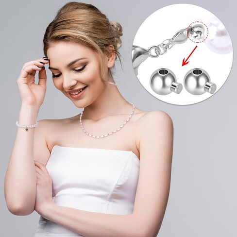Joez Wonderful 20pcs Crimp Beads for Jewelry Making, Silver Spacer Beads Metal Bead Stopper Crimp Charms for Bracelet Necklace Ends Accessories (Silver, Round) in Saudi Arabia