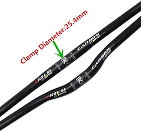 RXL SL Carbon 31.8 25.4 Mountain Bike Handle bar 3K Glossy/Matte Bicycle Handlebars Ergonomic Design Flat/Riser for Outdoor Sports Cycling 640/660/680/700mm in Saudi Arabia