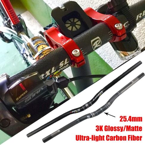 RXL SL Carbon 31.8 25.4 Mountain Bike Handle bar 3K Glossy/Matte Bicycle Handlebars Ergonomic Design Flat/Riser for Outdoor Sports Cycling 640/660/680/700mm in Saudi Arabia