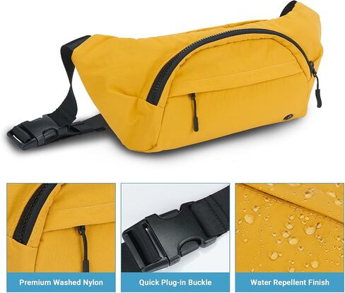 Purevave Fashion Waist Pack, Fanny Pack, Crossbody Bag and Sling for Girls, Women (Yellow) in Saudi Arabia