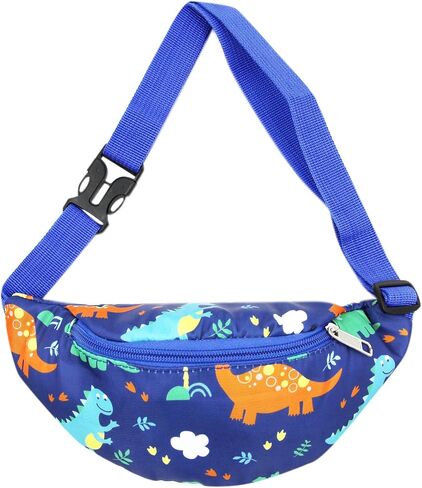 Kids Baby Boys Girls Fanny Pack Cartoon Dinosaur Purse Waist Pack Belt Bum Bag for Travel,Hiking,Sports (B-Green) in Saudi Arabia