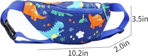 Kids Baby Boys Girls Fanny Pack Cartoon Dinosaur Purse Waist Pack Belt Bum Bag for Travel,Hiking,Sports (B-Green) in Saudi Arabia