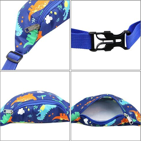 Kids Baby Boys Girls Fanny Pack Cartoon Dinosaur Purse Waist Pack Belt Bum Bag for Travel,Hiking,Sports (B-Green) in Saudi Arabia