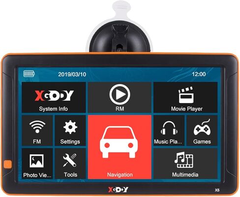 XGODY Truck GPS Navigation للسيارة 9 بوصة شاشة كبيرة لسائقي الشاحنات الملاحة بلوتوث AV-in مدى الحياة خرائط أمريكا الشمالية ثلاثية الأبعاد وخرائط ثنائية الأبعاد، 8 جيجابايت، مع تحديث مجاني للخريطة مدى الحياة in Kuwait