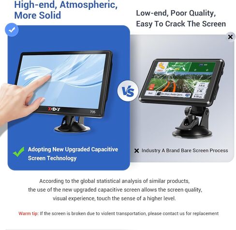 XGODY Truck GPS Navigation للسيارة 9 بوصة شاشة كبيرة لسائقي الشاحنات الملاحة بلوتوث AV-in مدى الحياة خرائط أمريكا الشمالية ثلاثية الأبعاد وخرائط ثنائية الأبعاد، 8 جيجابايت، مع تحديث مجاني للخريطة مدى الحياة in Kuwait