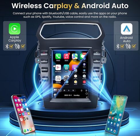 راديو ستيريو للسيارة Ford Explorer 2011-2019 - شاشة لمس 10.4 بوصة 5G 8-Cores Head Unit مع Carplay Android Auto 4+64GB in Kuwait