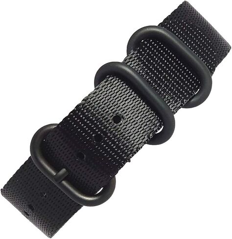 20 مم، 22 مم، 24 مم 3 حلقات حزام مقعد بنمط عسكري من النايلون حزام ساعة أسود، اختر الأجهزة in Kuwait