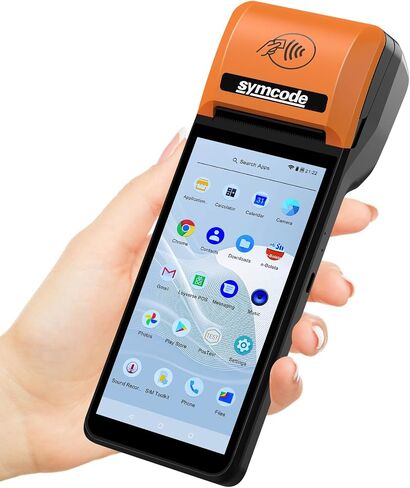 symcode POS PDA Receipt Printer 58mm High Speed Thermal Printer with Android 12 5.5’’ Touch Screen.with Lanyard, Removable Battery Logistics Mangement NFC.2G.3G.4G WiFi 3GB Ram+16GB ROM in Saudi Arabia