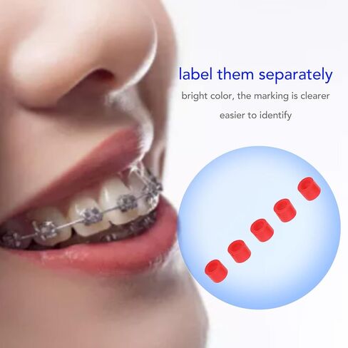 حلقات رمز لون الأسنان، 100 قطعة حلقات رمز لون الأسنان، شريط صلابة قوي قابل للتعقيم لتمييز أدوات طب الأسنان in Kuwait