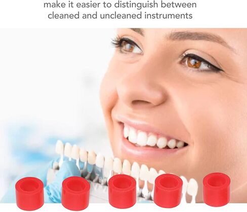 حلقات رمز لون الأسنان، 100 قطعة حلقات رمز لون الأسنان، شريط صلابة قوي قابل للتعقيم لتمييز أدوات طب الأسنان in Kuwait
