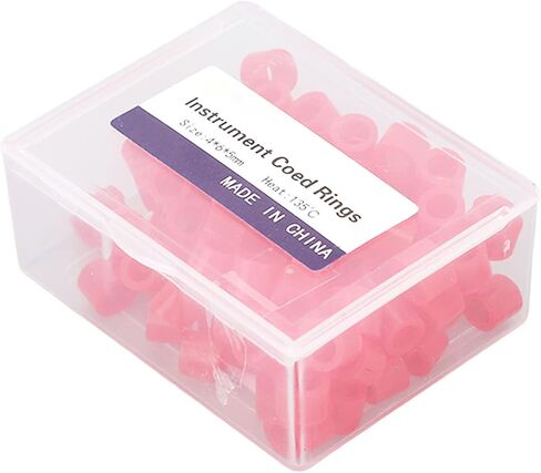 حلقات رمز لون الأسنان، 100 قطعة حلقات رمز لون الأسنان، شريط صلابة قوي قابل للتعقيم لتمييز أدوات طب الأسنان in Kuwait