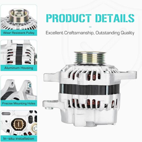 Alternator Compatible with Honda Fit 1.5L 2007 2008, ‎A005TB1391 31100-RSH-004 AHGA69 400-48080 AMT0205 2-11177 11177 11177N in Saudi Arabia