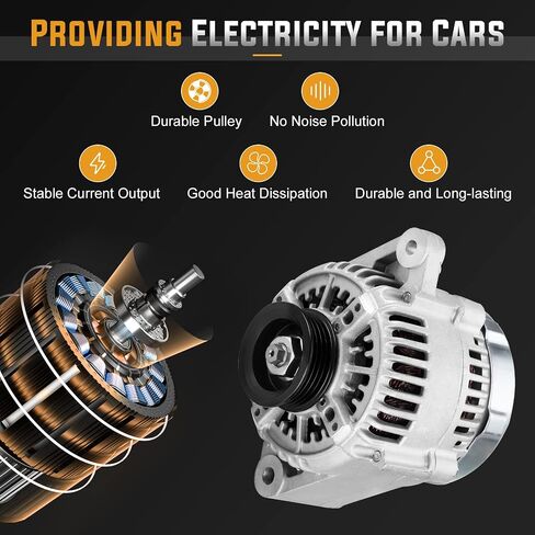 Alternator Replacement Compatible with 1996-1998 Toyota 4Runner 3.4L, 1997-1998 T-100 Pickup, 1997-1999 Tacoma3.4L, 00-02 Tundra 3.4 Replace AND0158 101211-4130 ALT-5028 in Saudi Arabia