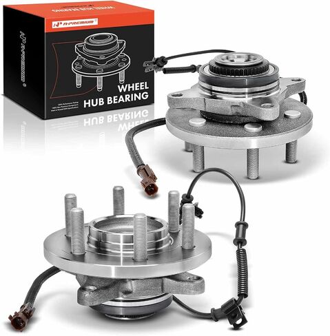 A-Premium 2 x Front Wheel Bearing and Hub Assembly with ABS & 6-Lug Compatible with Ford F-150 F150 2015 2016 2017, 4WD Only in Saudi Arabia