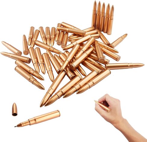 Exasinine 50 Pcs Bullet Shaped Ballpoint Pens Novelty Pens for Student, Party Favor in Kuwait